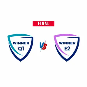 Final Match – Winner Q1 vs Winner E2 (VIP)